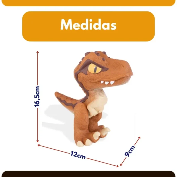 Boneco Dinossauro Mini Echo Jurassic World Laranja Pequeno Criança Brinquedo Membros Articulados - Imagem 4