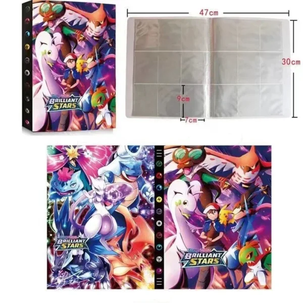 Álbum de desenhos animados 432/240 pçs cartão livro protetor gengar charmander - Imagem 17