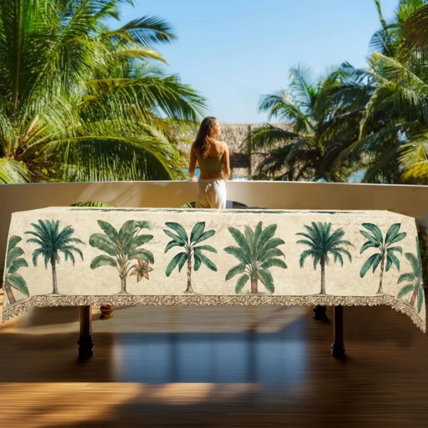1pc toalha de mesa de palmeira tropical - Imagem 5