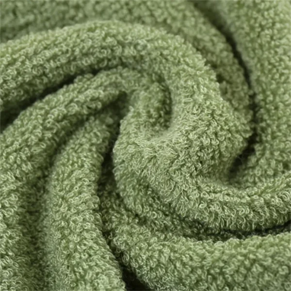 Toalha de banho verde de bambu 100% fibra de bambu bordada - Imagem 2
