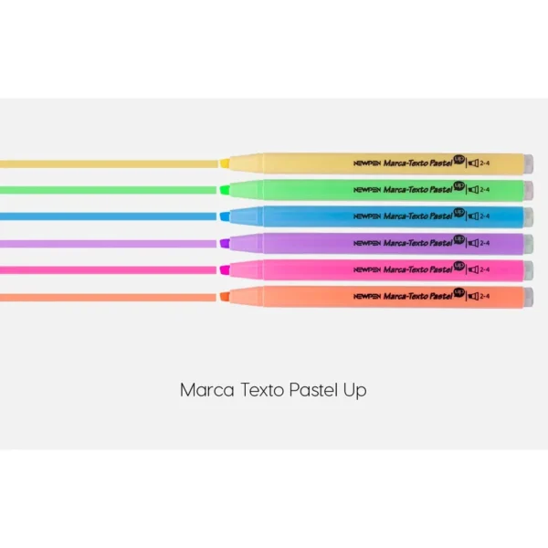 Caneta Marca Texto Pastel ou Neon 6 unidades Newpen