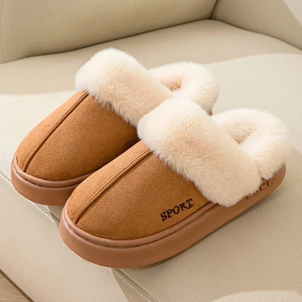 Casual chinelos macios casa feminina inverno de pelúcia - Imagem 15