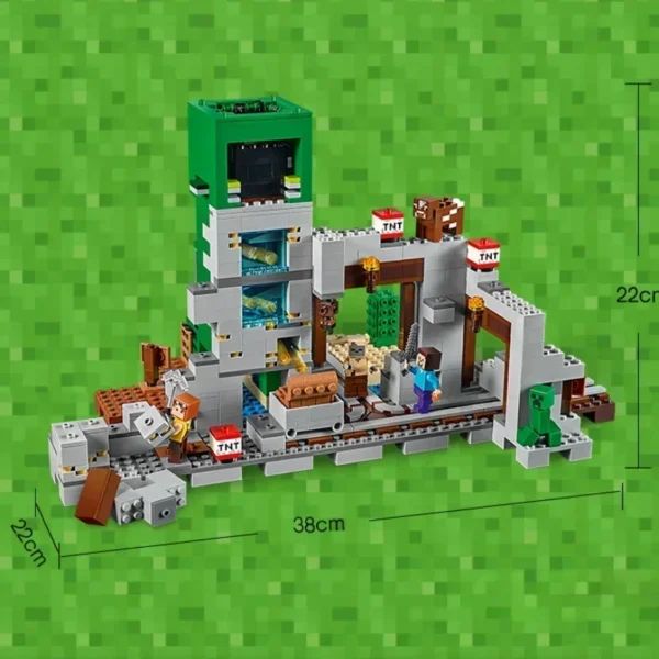 Mundo The Creeper Mine Deep Dark Battle Blocos de construção Brinquedo de tijolos - Imagem 2