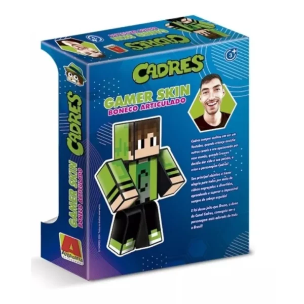 Boneco Cadres 35 cm Grande Youtuber Gamer Skin Streamer Algazarra 3.03.1325 - Imagem 6