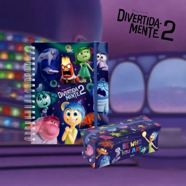 Kit Material Escolar Divertidamente DAC Disney Estojo Grande - Imagem 6