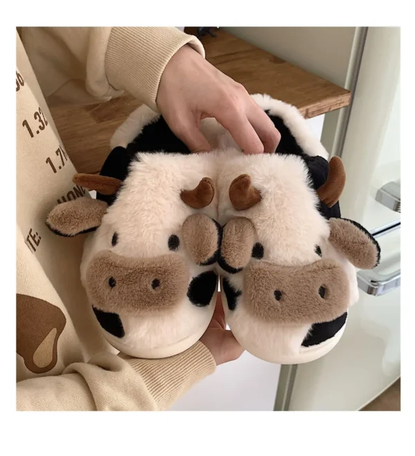 Novo inverno unisex dos desenhos animados vaca quente - Imagem 8