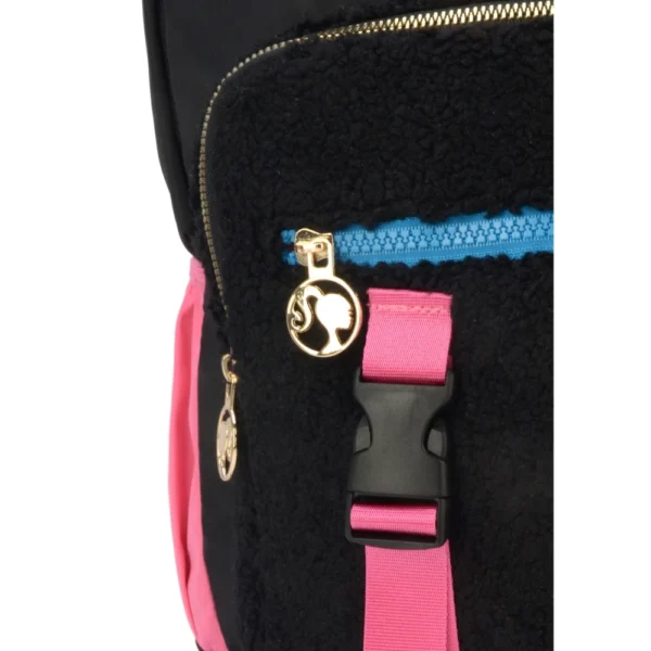 Mochila de Costas Escolar Nylon Preto Oficial BARBIE Luxcel - Imagem 3