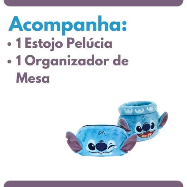 Kit Pelúcia Stitch DAC Disney Estojo e Organizador de Mesa - Imagem 2