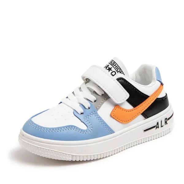 Sapatos esportivos com botão giratório para crianças, malha respirável - Imagem 5