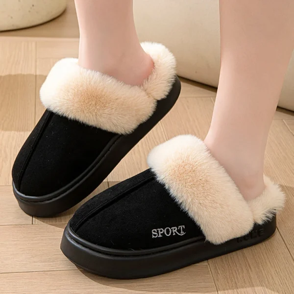 Casual chinelos macios casa feminina inverno de pelúcia - Imagem 20