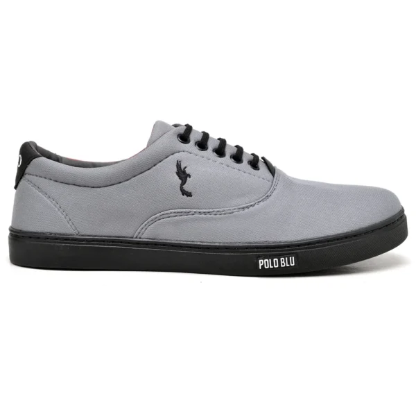 Tenis Sapatenis Cano Baixo Masculino Social Moderno Cinza / Preto ddo 37 ao 46. - Imagem 5