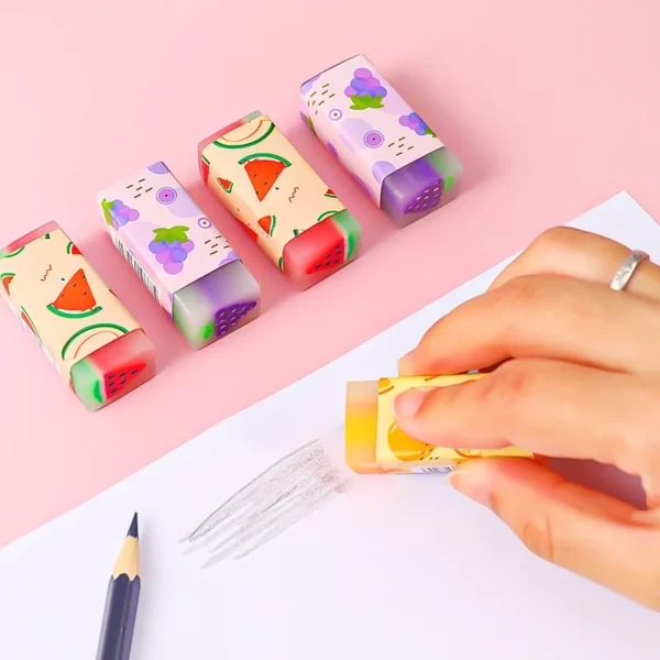 3 pçs/lote dos desenhos animados criativo fruta borracha - Imagem 4