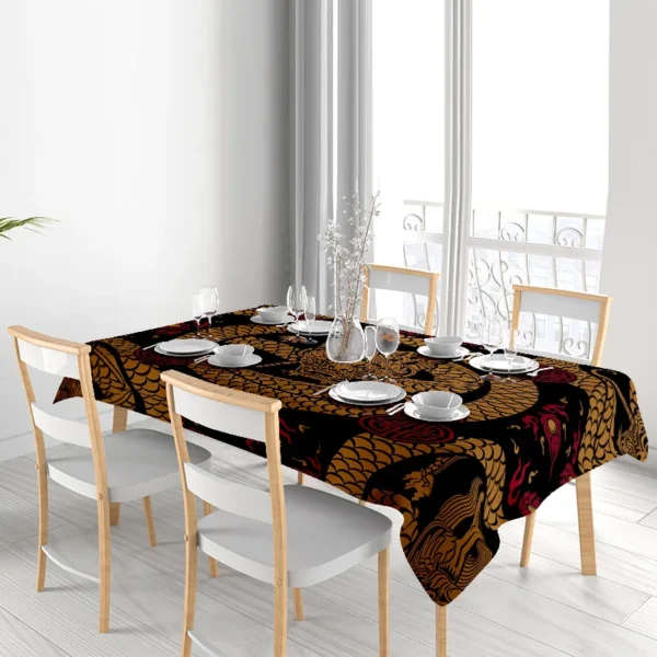 Toalha de mesa com estampa de peixe dourado - Imagem 3