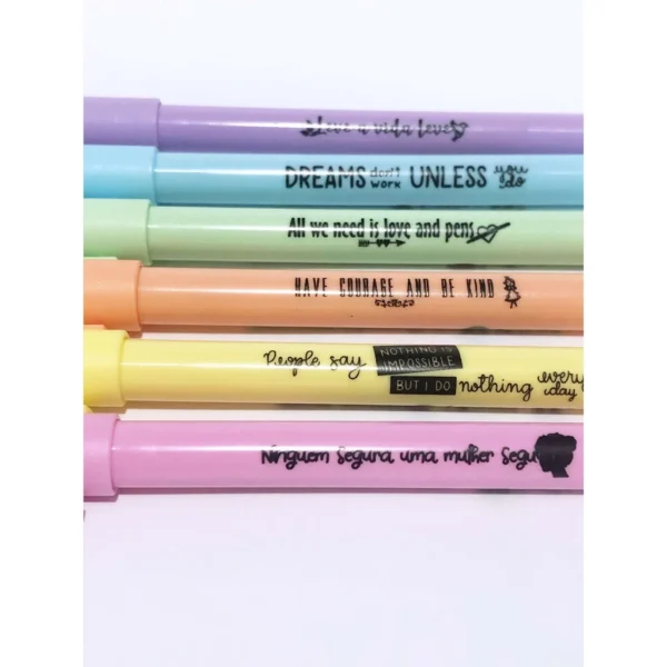 Caneta Marca Texto Pastel ou Neon 6 unidades Newpen - Imagem 4