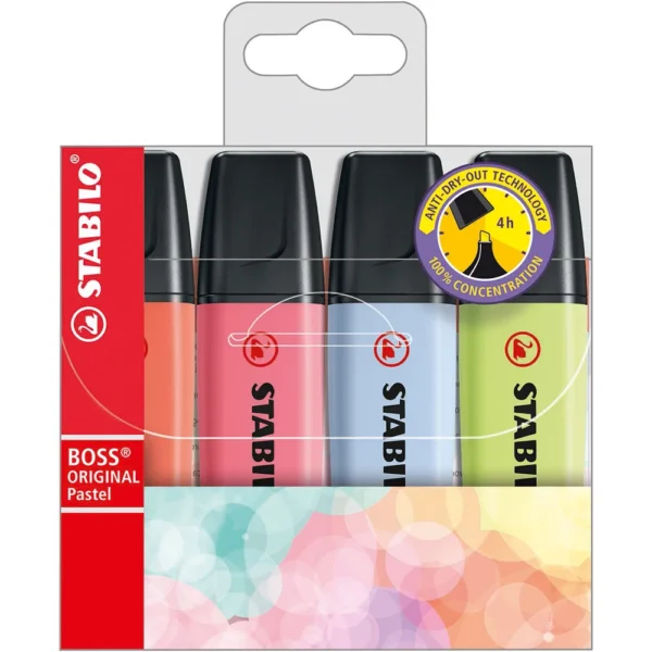 Caneta Marca Texto Stabilo Boss Original Pastel - 4 Cores - Imagem 3
