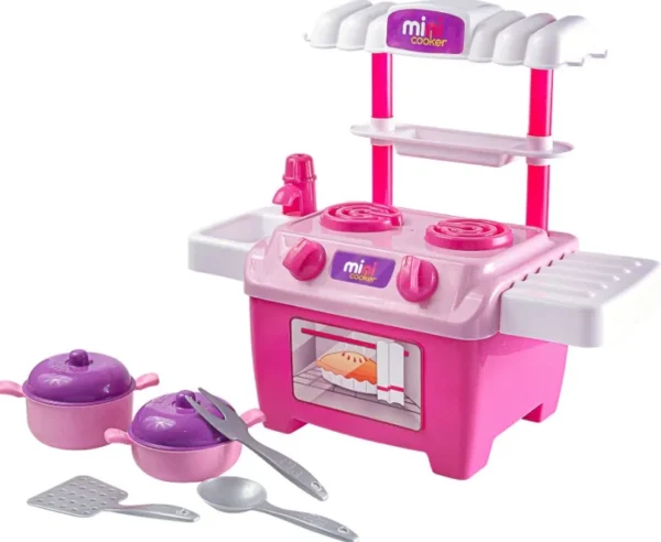 MINI COZINHA BRINQUEDO INFANTIL COM FOGAO + TALHERES E ACESSORIOS MINI COOKER - Imagem 3