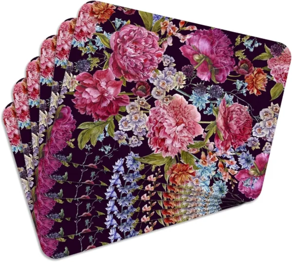 Mármore azul e ouro flores placemat para a mesa de cozinha tapete acessórios de decoração de cozinha placemats para mesa - Imagem 2