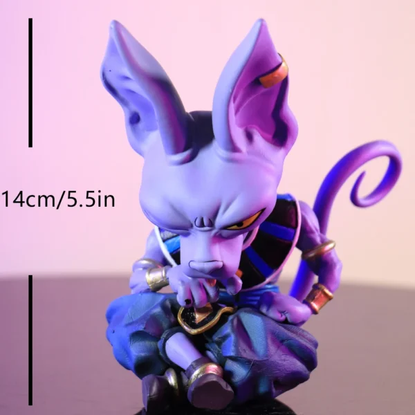 Anime Dragon Ball Super Beerus Anime Figura Modelo de ação Figurals - Imagem 2
