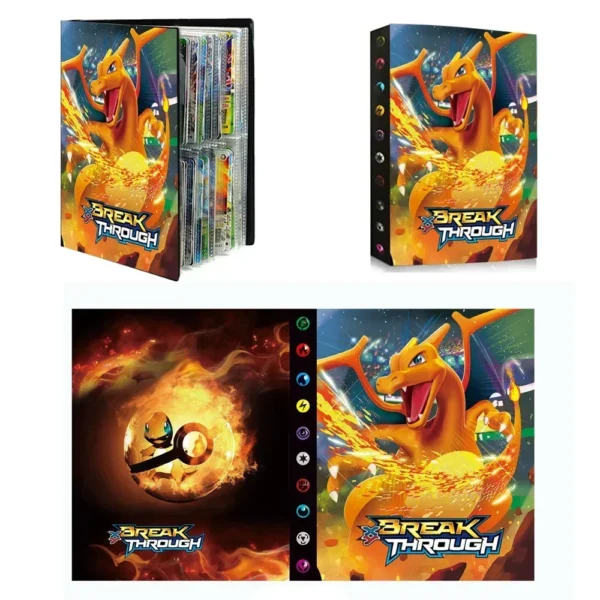 Álbum de desenhos animados 432/240 pçs cartão livro protetor gengar charmander - Imagem 14