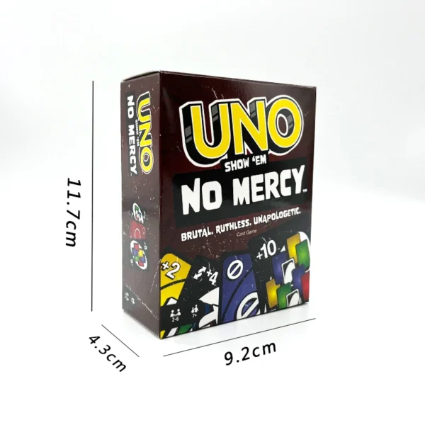 Uno sem misericórdia jogo jogos de tabuleiro uno cartões - Imagem 4