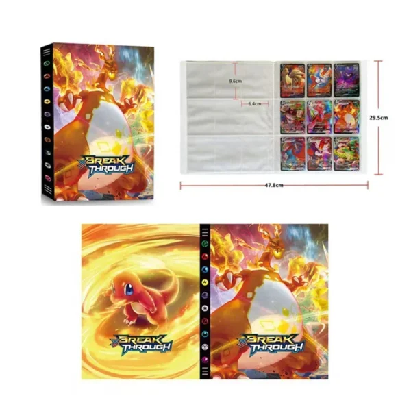 Álbum de desenhos animados 432/240 pçs cartão livro protetor gengar charmander - Imagem 16