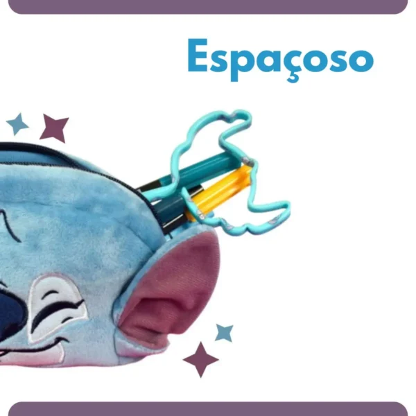 Kit Pelúcia Stitch DAC Disney Estojo e Organizador de Mesa - Imagem 3