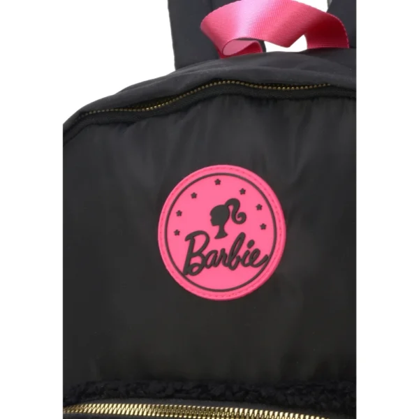 Mochila de Costas Escolar Nylon Preto Oficial BARBIE Luxcel - Imagem 5