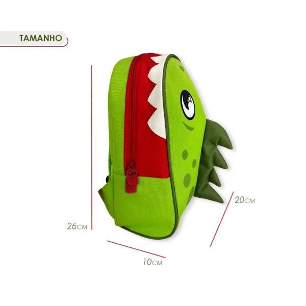 Mochila Escolar Infantil Maternal Unissex Dinossauro - Imagem 2