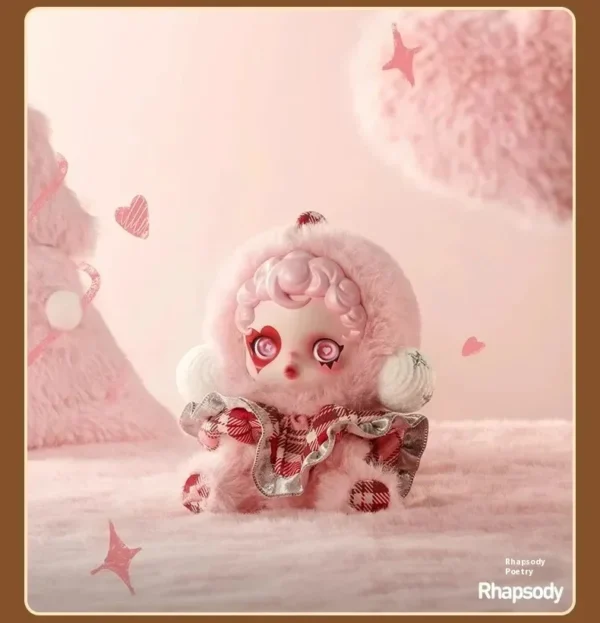 Nova crâniopanda série de música de inverno caixa cega boneca de pelúcia chaveiro pingente - Imagem 9