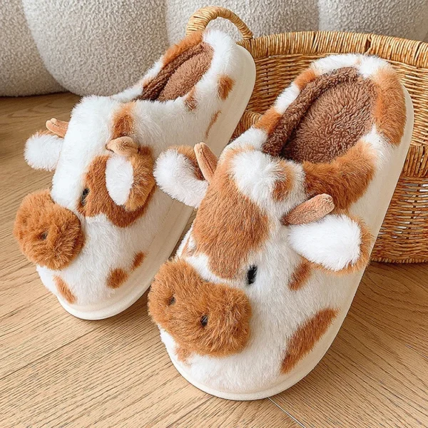 chinelos macios, desenhos animados vaca designer - Imagem 15