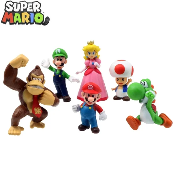 6-18 pçs/set Super Mario Bros PVC Action Figure - Imagem 6