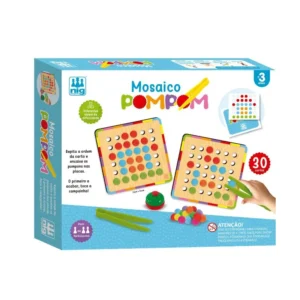 Jogo Infantil Mosaico Pompom Montessori Educacional Memória Nig Brinquedos