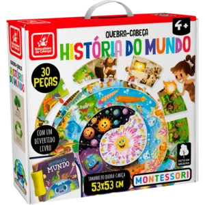 Quebra Cabeça Historia do Mundo Montessori