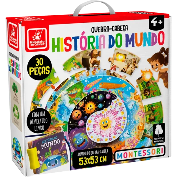 Quebra Cabeça Historia do Mundo Montessori