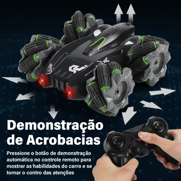 Carrinho De Controle Remoto Inteligente Rápido 360° Brinquedo Inteligente - Imagem 2