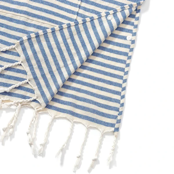 Toalha de banho listrada para crianças, roupão com capuz, absorvente para natação, viagem, praia, 1pc - Imagem 6