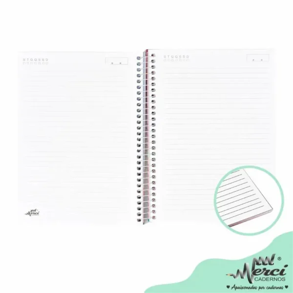 Caderno Colegial Espiral Dream Verde Merci - Imagem 4