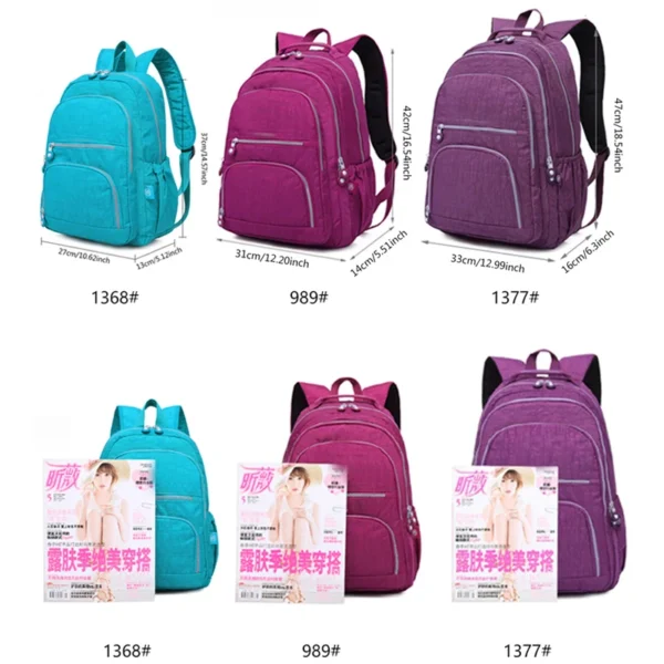TEGAOTE Mochila Feminina Nylon Casual - Imagem 6