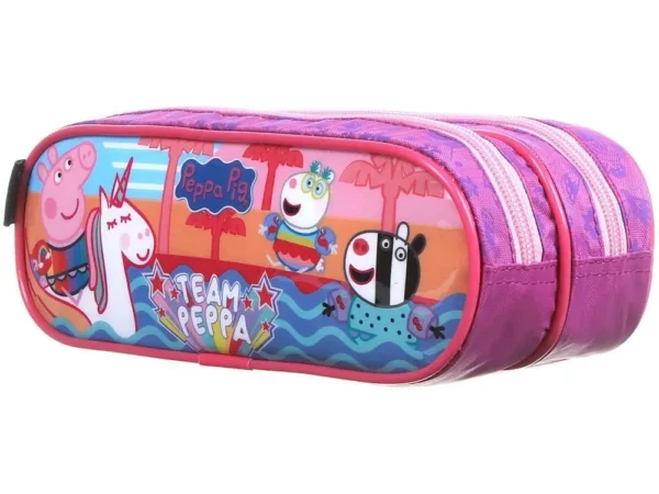Estojo Escolar Duplo Peppa Pig Rosa - Imagem 2