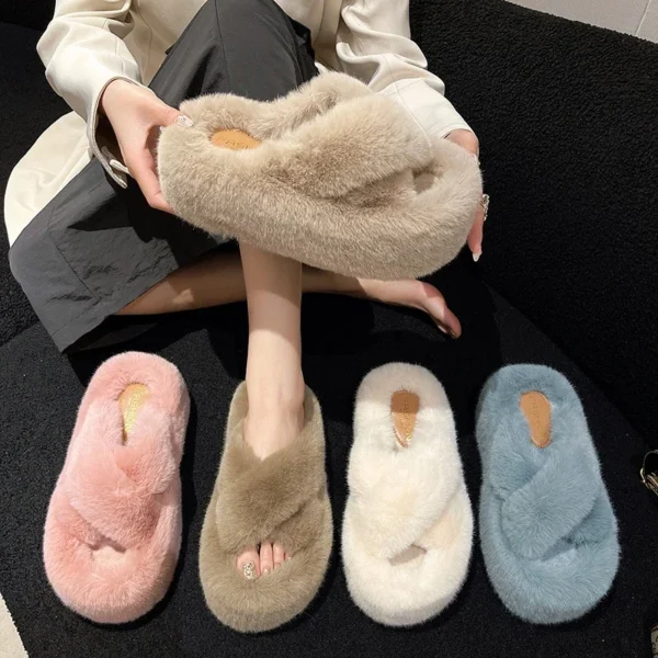 chinelo casa macio fuzzy - Imagem 6