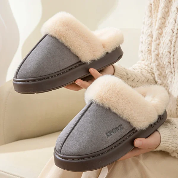 Casual chinelos macios casa feminina inverno de pelúcia - Imagem 24