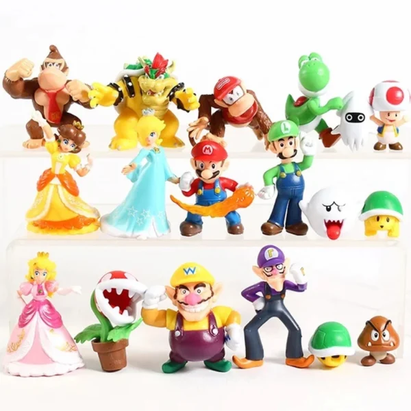 6-18 pçs/set Super Mario Bros PVC Action Figure - Imagem 4