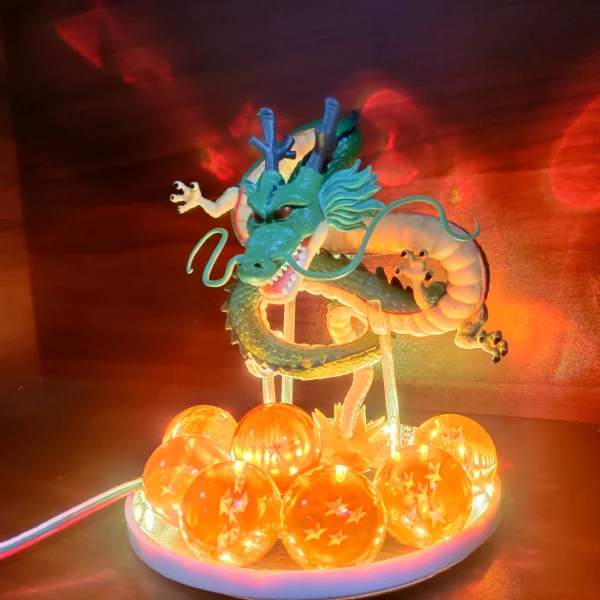 Dragon ball z shenron anime figuras de ação super saiyan brinquedos bolas de cristal controle remoto shenlong pvc dbz crianças presente coleção - Imagem 6