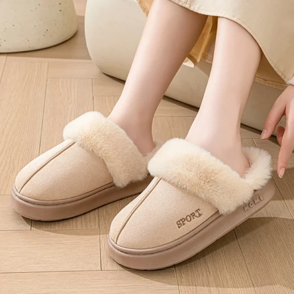 Casual chinelos macios casa feminina inverno de pelúcia - Imagem 10