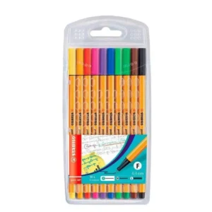 Kit Caneta Fine Line Ponta Fina Stabilo com 10 cores