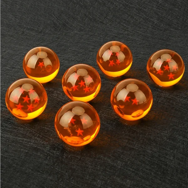 Dragon Ball 7 Pçs/set 1:1 Cristal 3.5cm Figura de Ação Brinquedos Invocar Shenron Desejando Coleção Anime Modelo Presente - Imagem 7