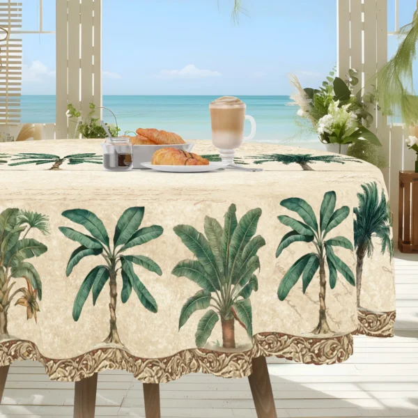 1pc toalha de mesa de palmeira tropical - Imagem 3