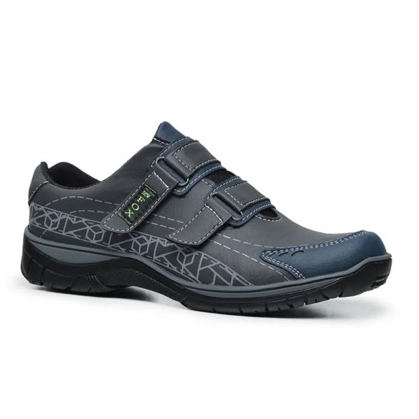 Sapatenis Masculino em Couro Marrom Tenis Velcro Casual VL1 New Fox - Imagem 2