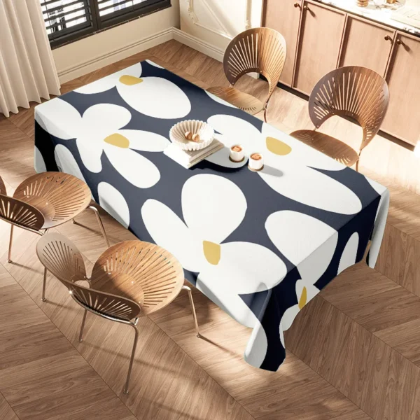 Toalha de mesa moderna com estampa de flores - Imagem 2