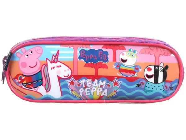 Estojo Escolar Duplo Peppa Pig Rosa